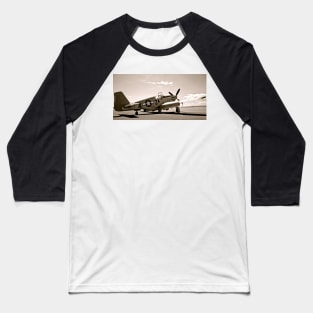 Tuskegee P-51 Mustang Vintage Fighter Plane Baseball T-Shirt